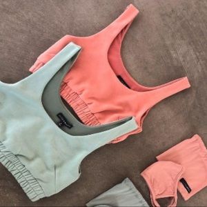 NWT Jluxlabel Fleece Crop Top - Coral